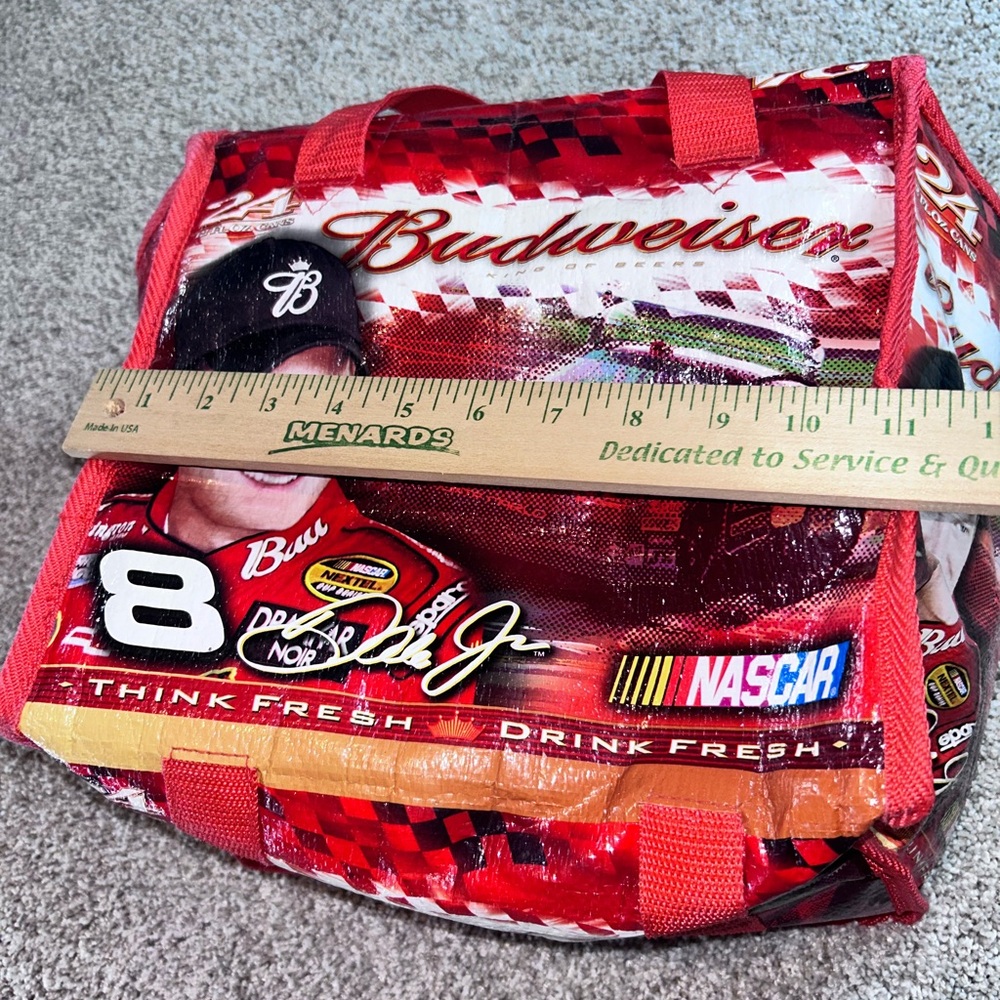 Budweiser Red Duffel Bag with Racing Design - Picture 5 of 6